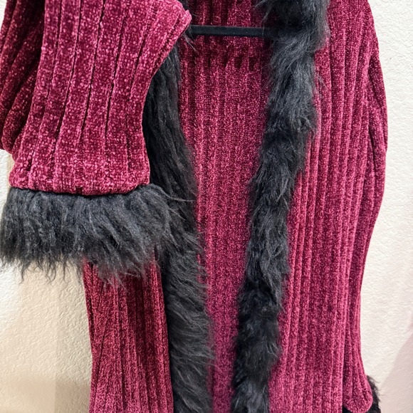 Dolls Kill Current Mood Sz L/XL Dark Romantic Penny Lane Style Duster Chenille - Picture 6 of 11